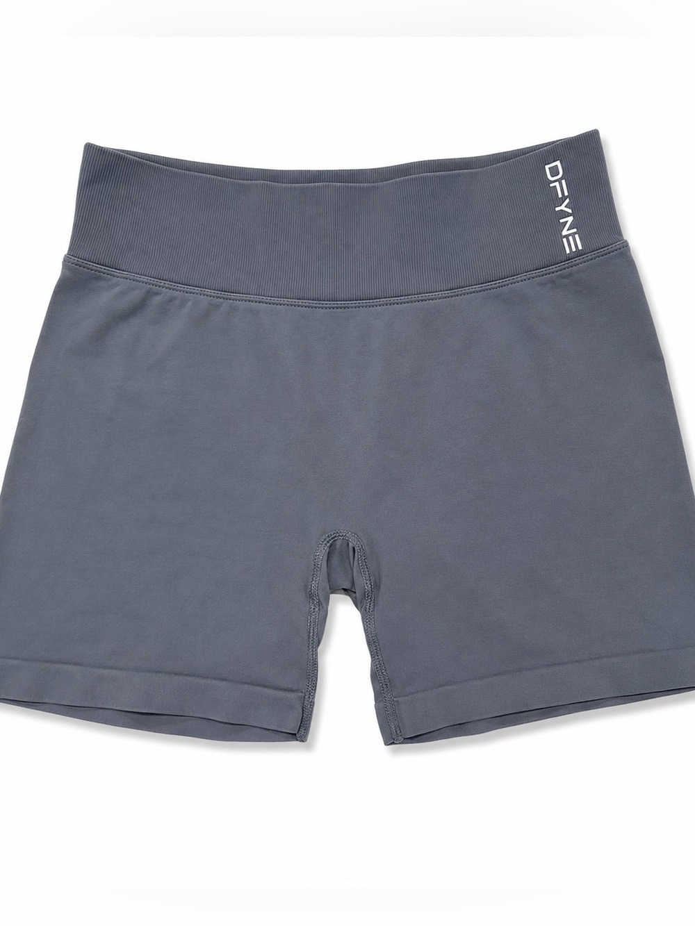 DFYNE Slate Gray Contouring Scrunch Butt Performance Gym Shorts Size Medium